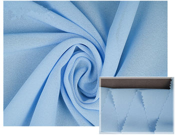 夏の服/ズボンのために通気性の100%のポリエステル柔らかい淡いブルーの軽くて柔らかい生地