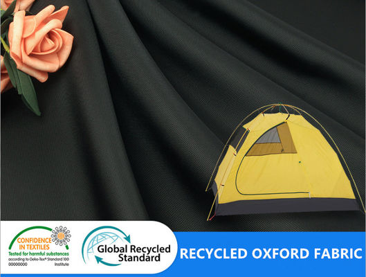 FDYポリエステルはEcoの友好的な平野400Dオックスフォードのコーティングのテントの屋外の日除けの生地をリサイクルした